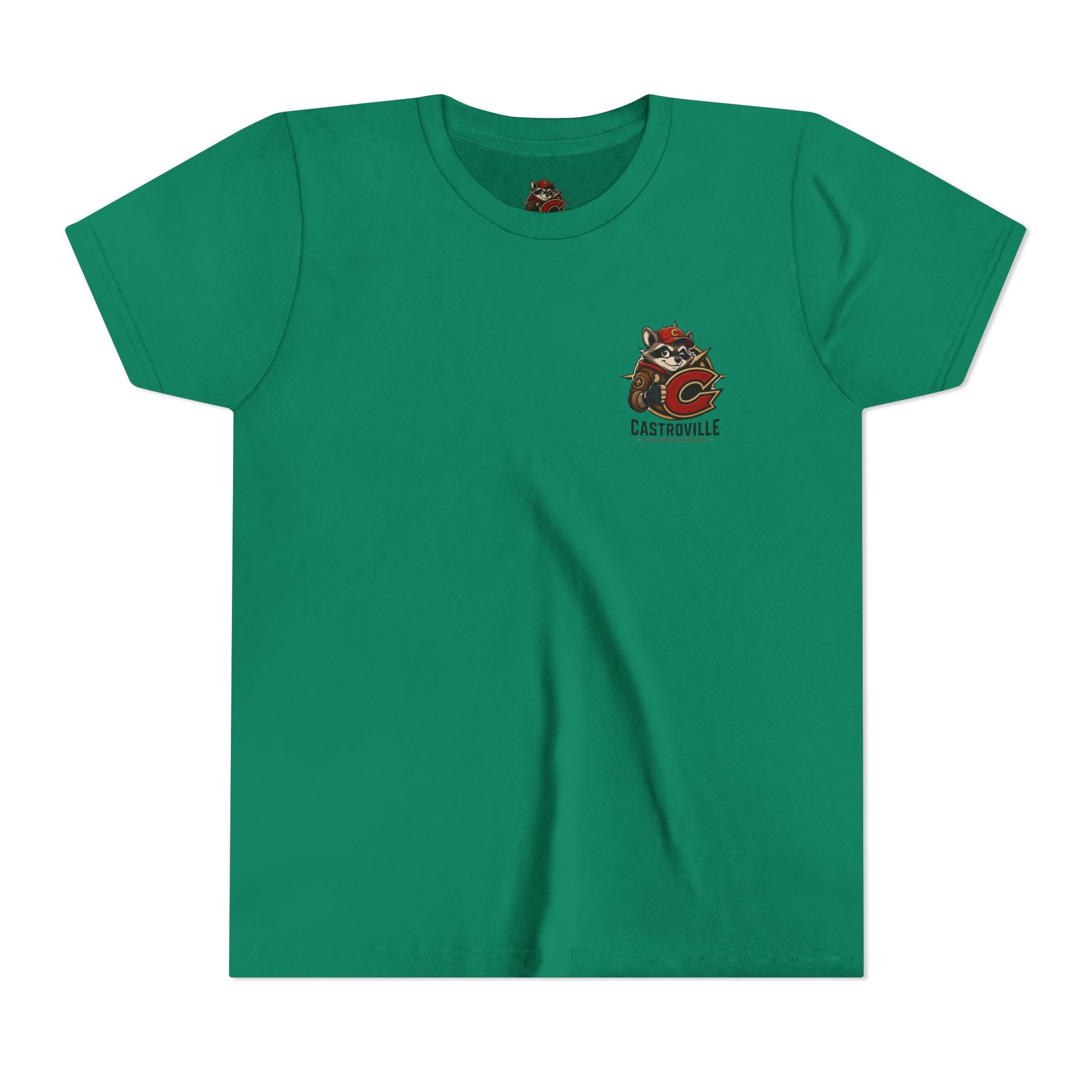 Youth Tee — Castroville Raccoon Adventure Graphic Shirt