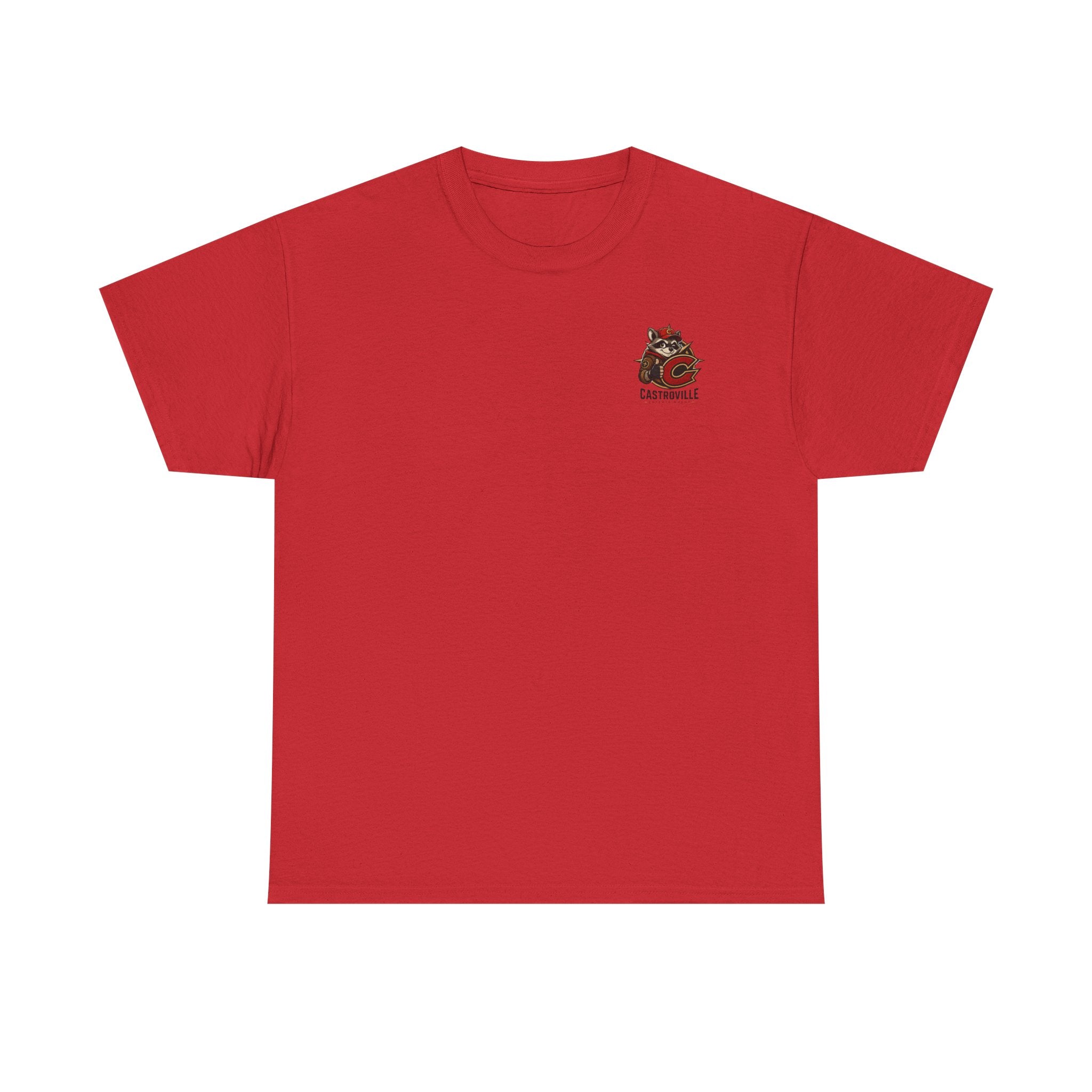 Raccoon Adventure T-Shirt — 'Castroville Entertainment' Retro Poster Tee