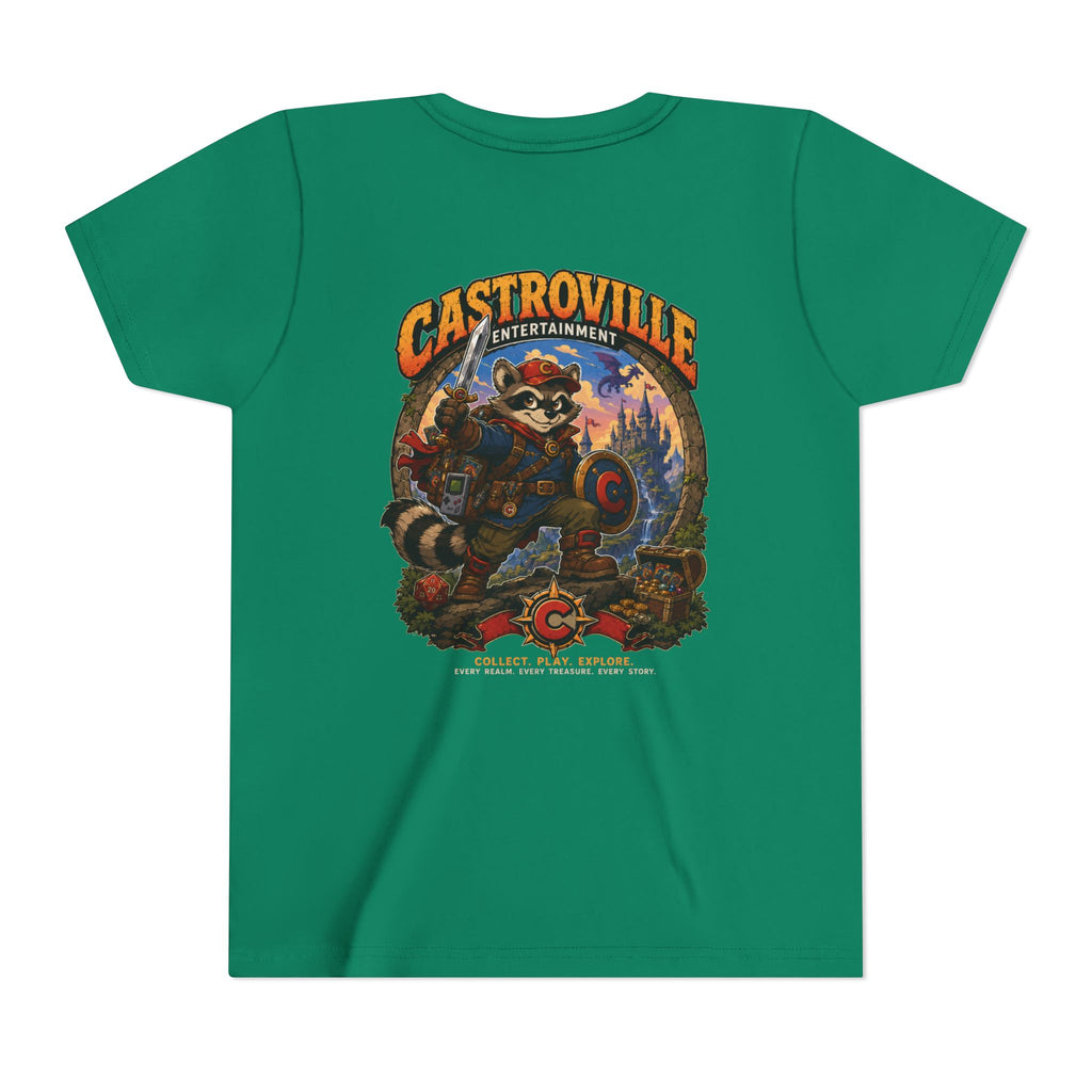 Youth Tee — Castroville Raccoon Adventure Graphic Shirt