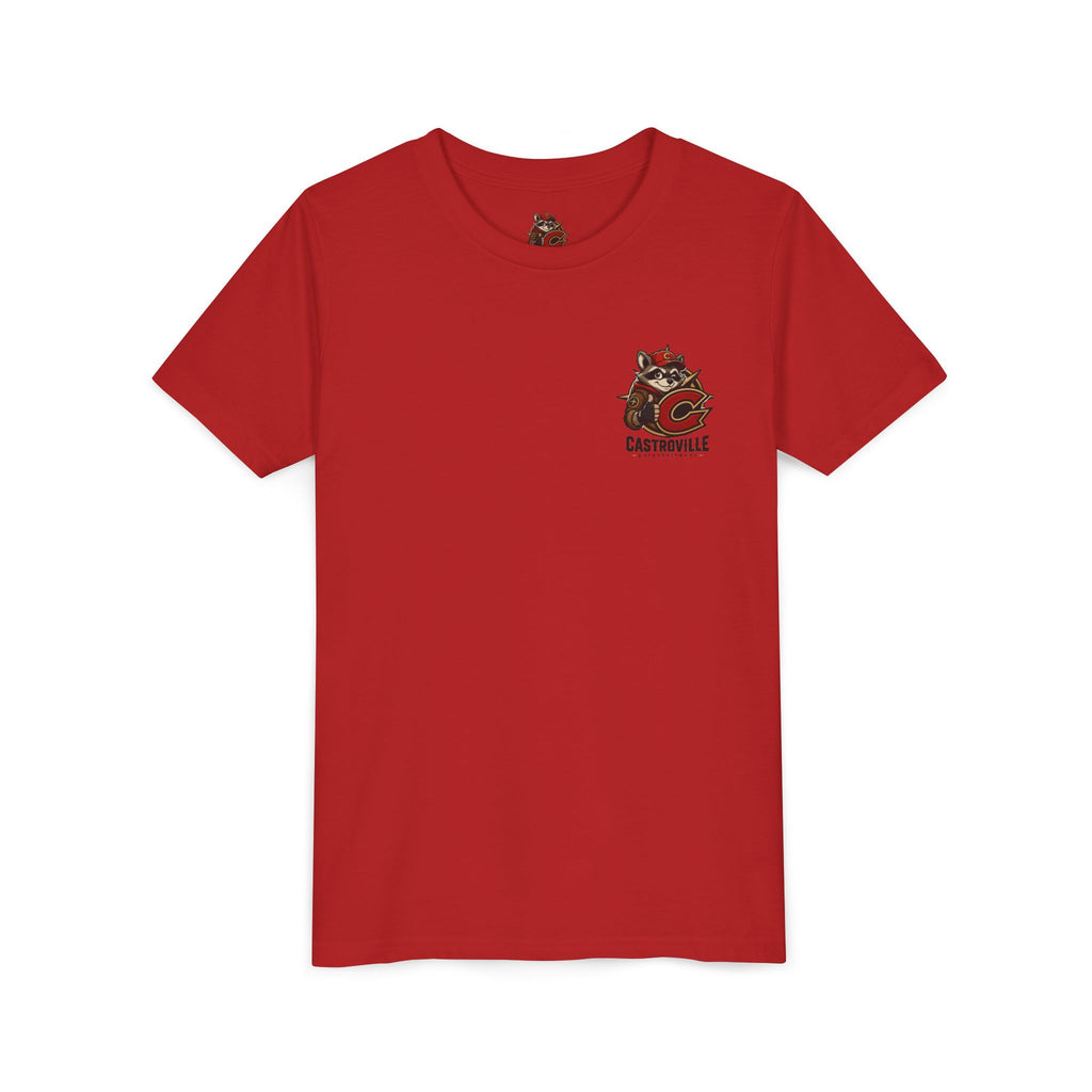 Youth Tee — Castroville Raccoon Adventure Graphic Shirt