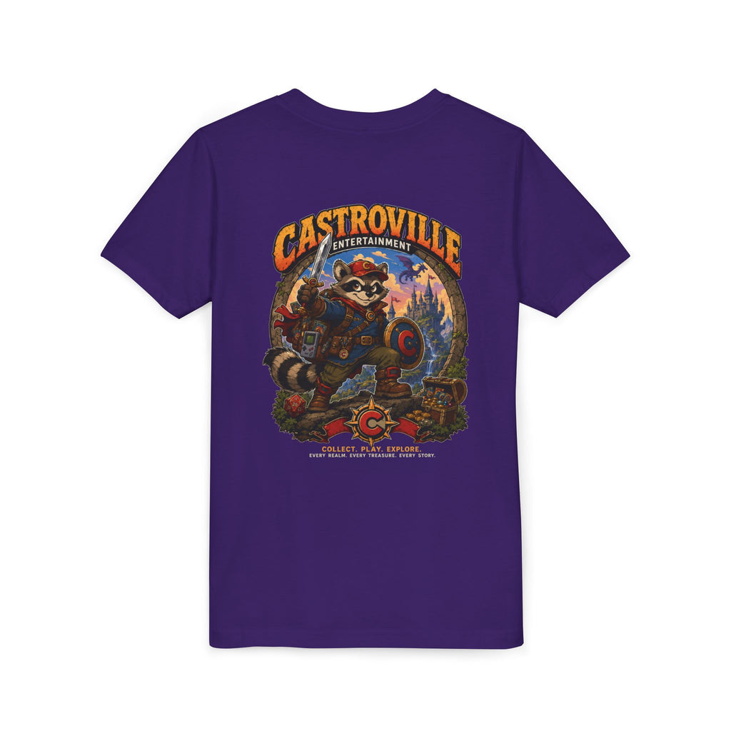 Youth Tee — Castroville Raccoon Adventure Graphic Shirt