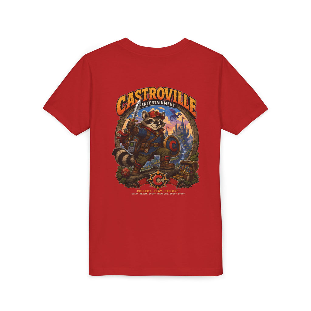 Youth Tee — Castroville Raccoon Adventure Graphic Shirt