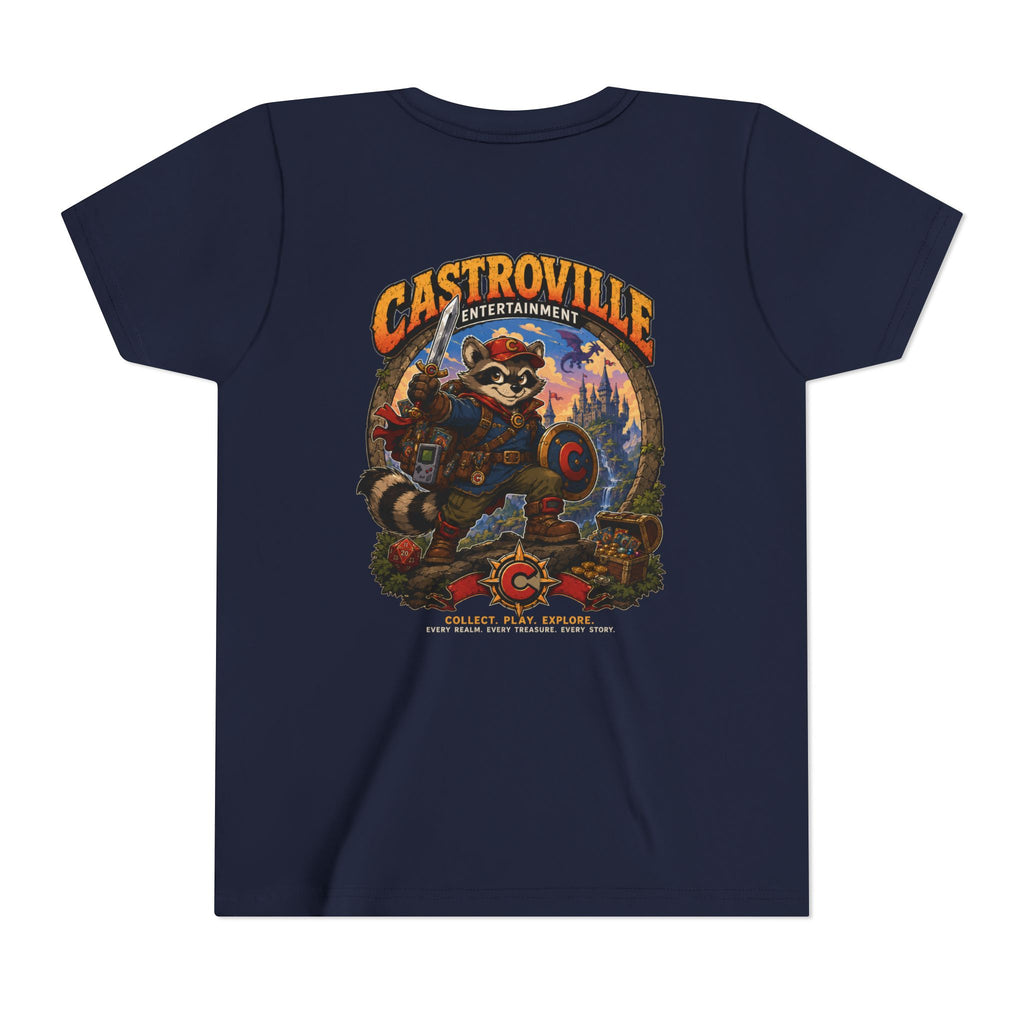 Youth Tee — Castroville Raccoon Adventure Graphic Shirt