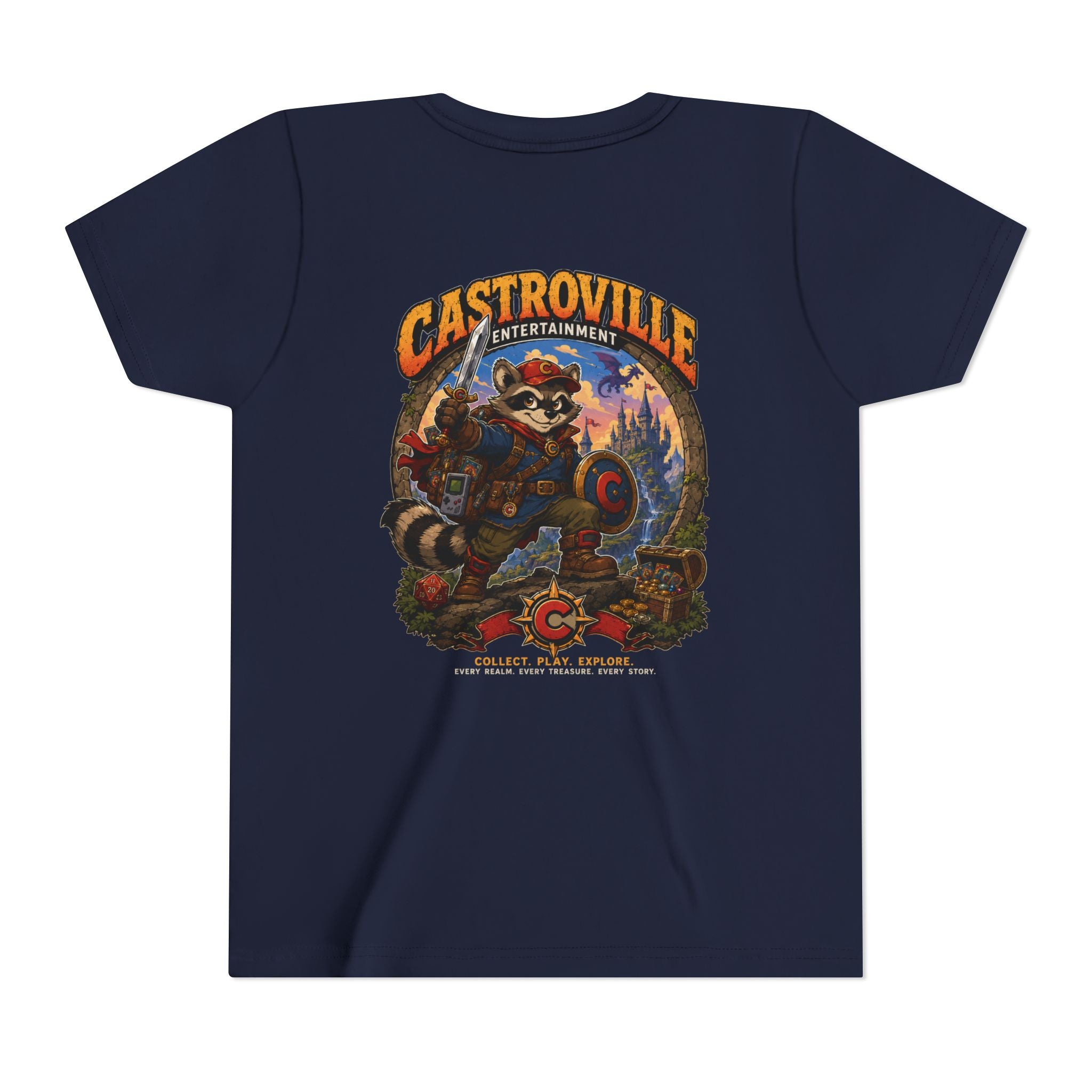 Youth Tee — Castroville Raccoon Adventure Graphic Shirt