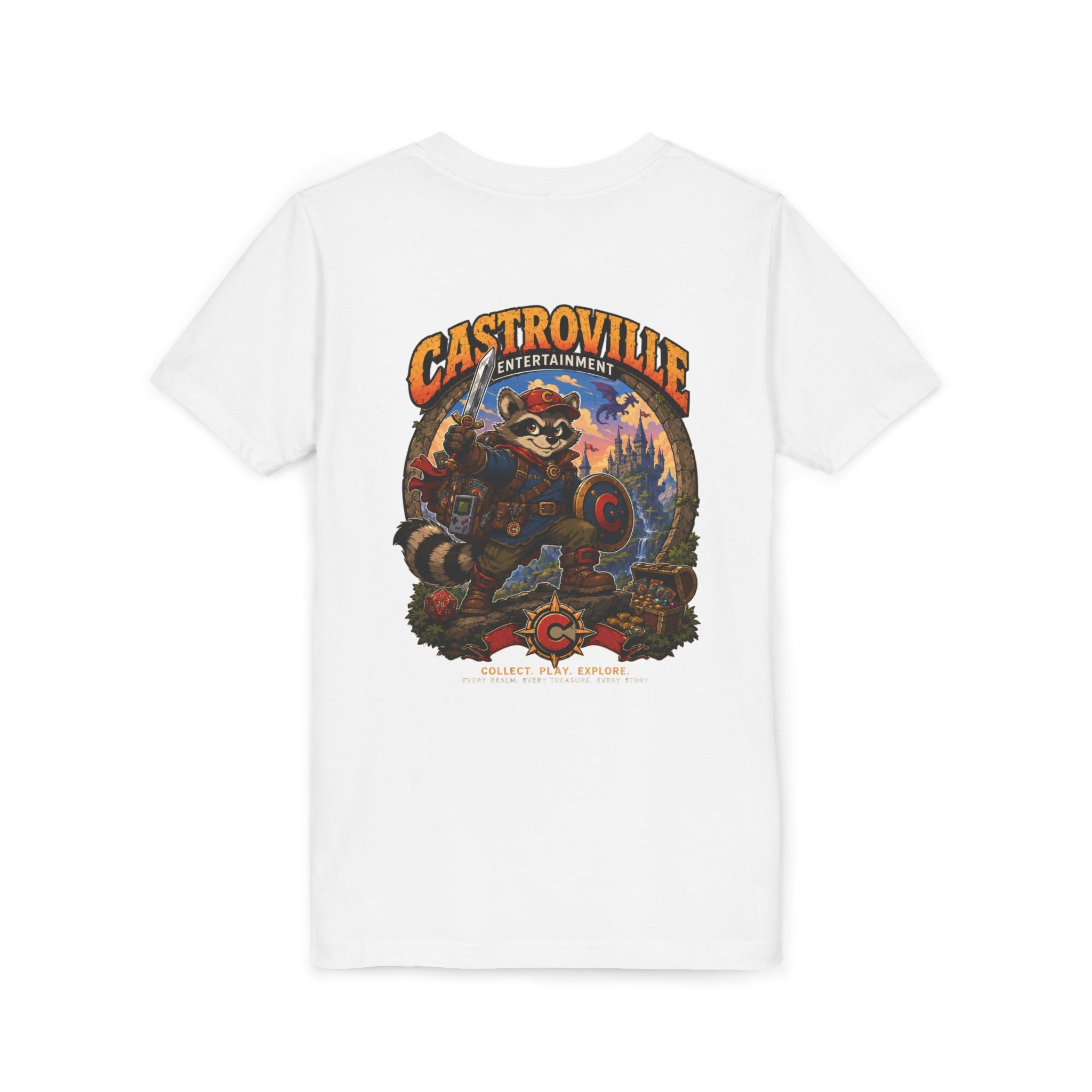 Youth Tee — Castroville Raccoon Adventure Graphic Shirt