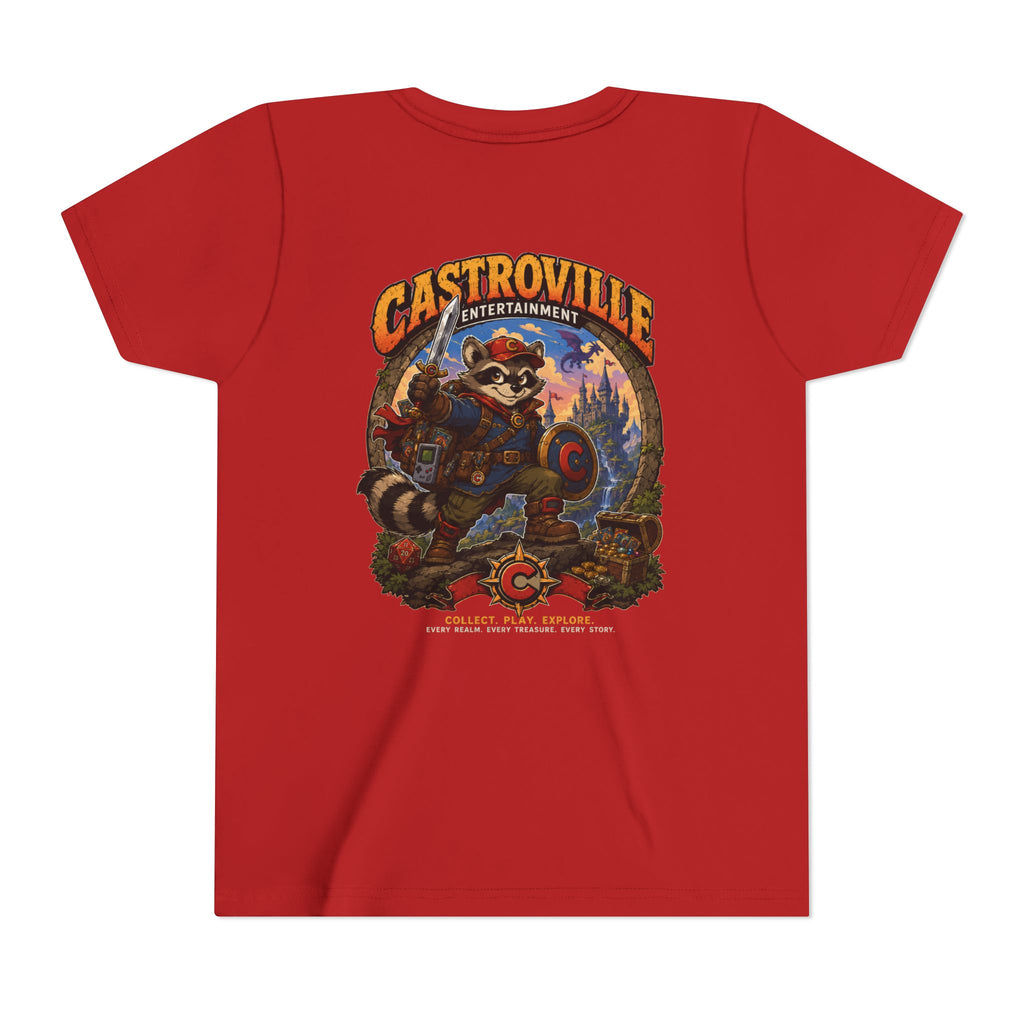 Youth Tee — Castroville Raccoon Adventure Graphic Shirt