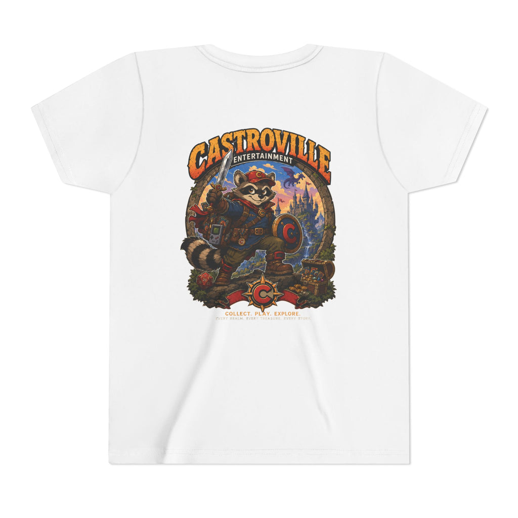 Youth Tee — Castroville Raccoon Adventure Graphic Shirt